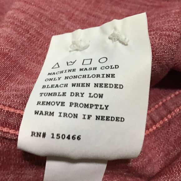 Hawker Rye Mens Slim Red Short Sleeve Button Down Shirt LG - Picture 6 of 7